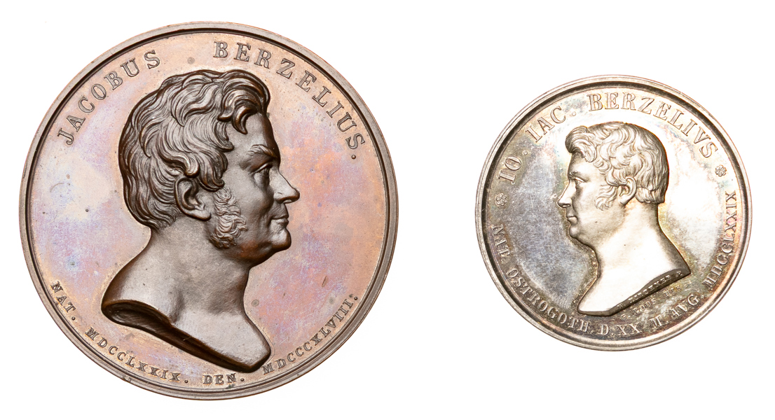 Berzelius, Jöns Jakob (1779-1848). Lot of 2.