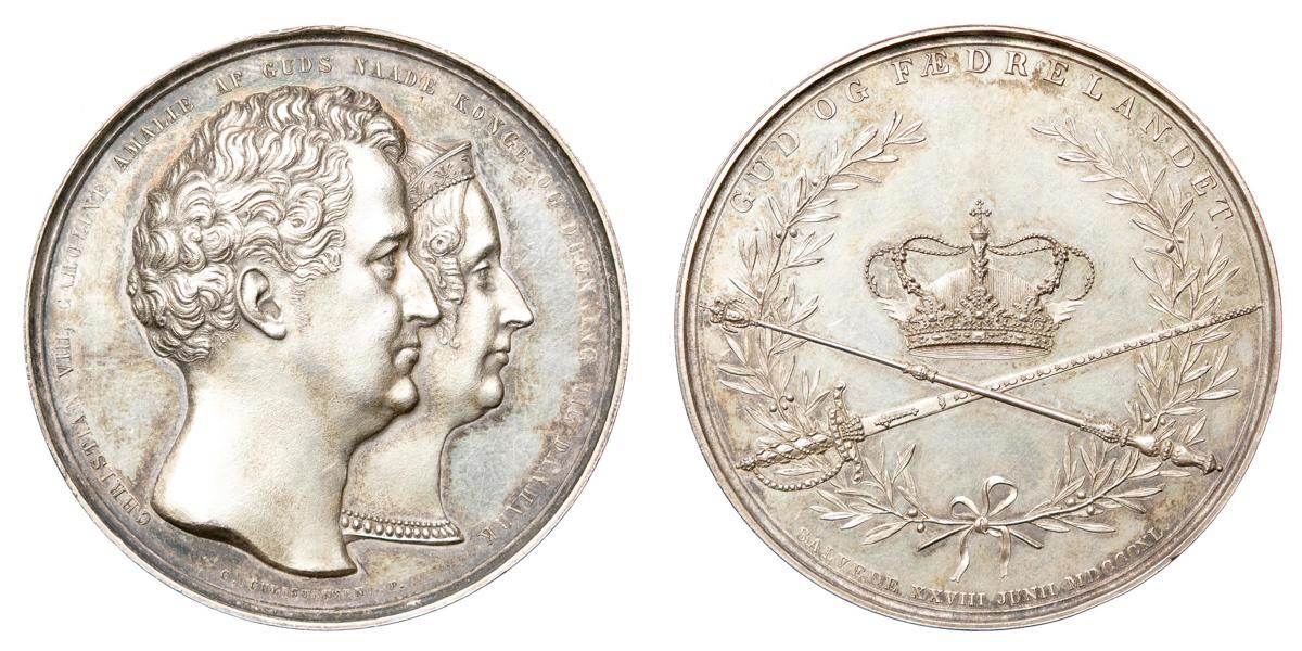 Danmark. Christian VIII och hans maka Amalie 