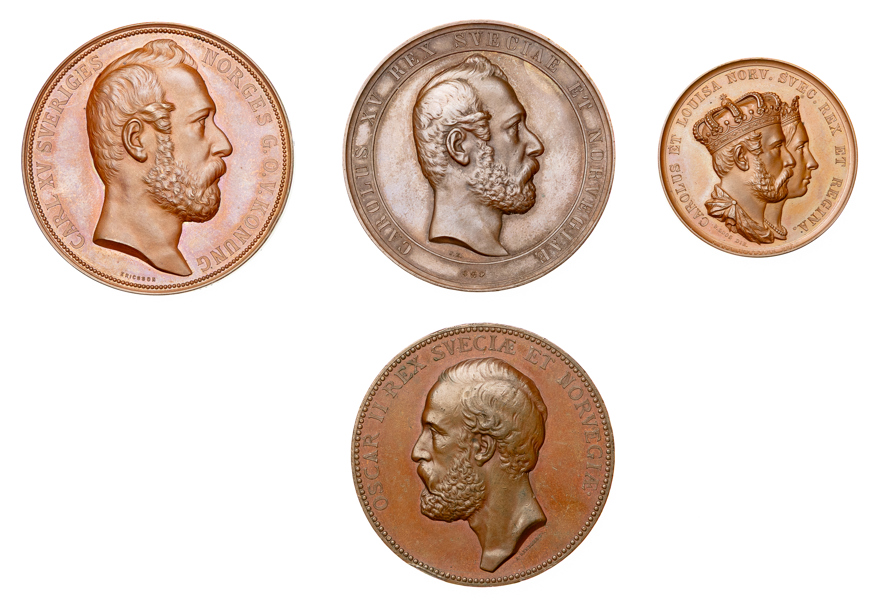 Kungliga medaljer. Lot of 4