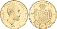 OSKAR II (1872-1907). 20 kronor 1874