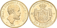 OSKAR II (1872-1907). 20 kronor 1875