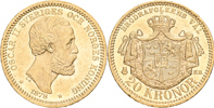 OSKAR II (1872-1907). 20 kronor 1878