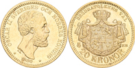 OSKAR II (1872-1907). 20 kronor 1880