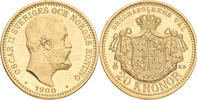 OSKAR II (1872-1907). 20 kronor 1900