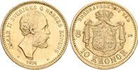 OSKAR II (1872-1907). 10 kronor 1874