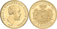 OSKAR II (1872-1907). 10 kronor 1883