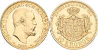 OSKAR II (1872-1907). 10 kronor 1901