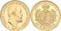 OSKAR II (1872-1907). 10 kronor 1901