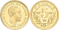 OSKAR II (1872-1907). 5 kronor 1894