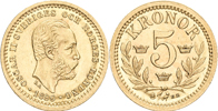 OSKAR II (1872-1907). 5 kronor 1899