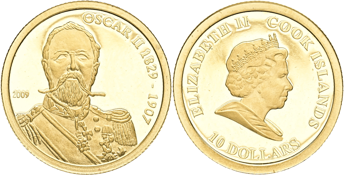 OSKAR II (1872-1907). 10 dollars 2009