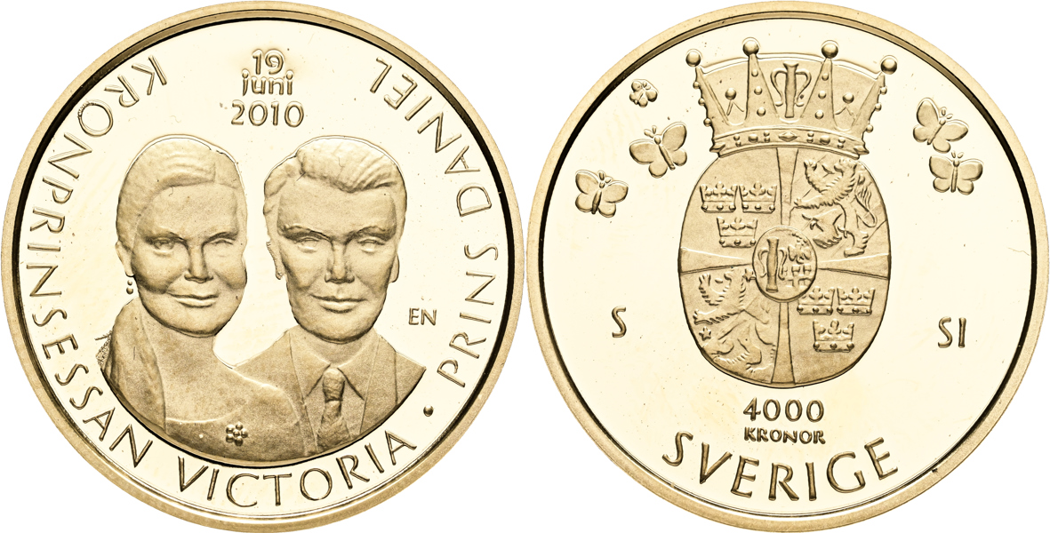 CARL XVI GUSTAF (1973 -). 4000 kronor 2010