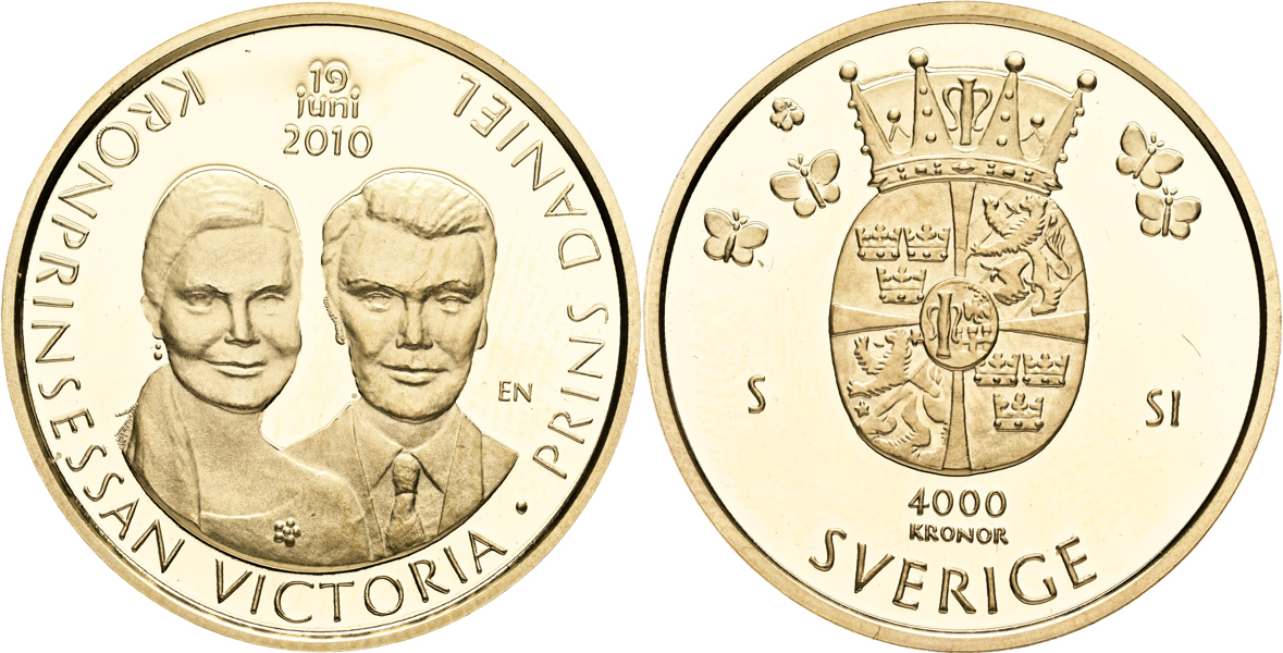 CARL XVI GUSTAF (1973 -). 4000 kronor 2010