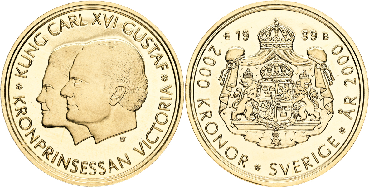 CARL XVI GUSTAF (1973 -). 2000 kronor 2000