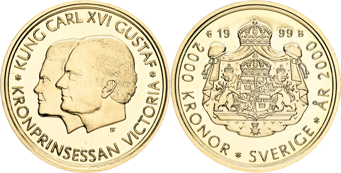 CARL XVI GUSTAF (1973 -). 2000 kronor 2000