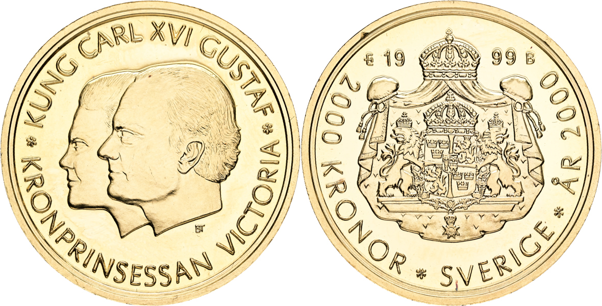 CARL XVI GUSTAF (1973 -). 2000 kronor 2000