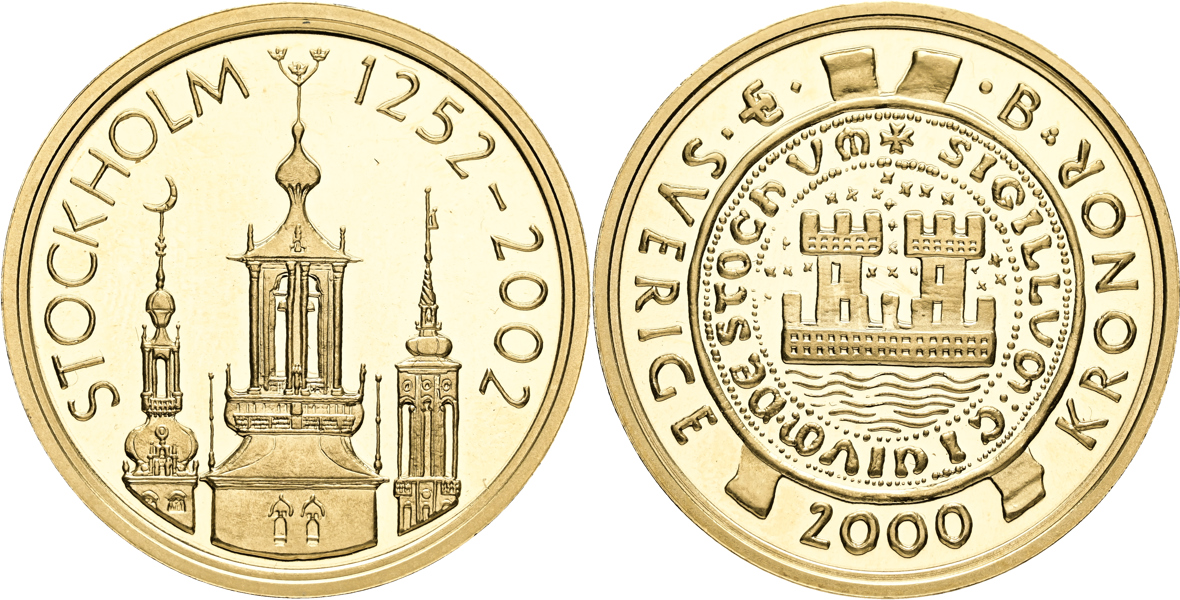 CARL XVI GUSTAF (1973 -). 2000 kronor 2002