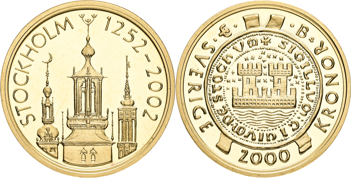 CARL XVI GUSTAF (1973 -). 2000 kronor 2002