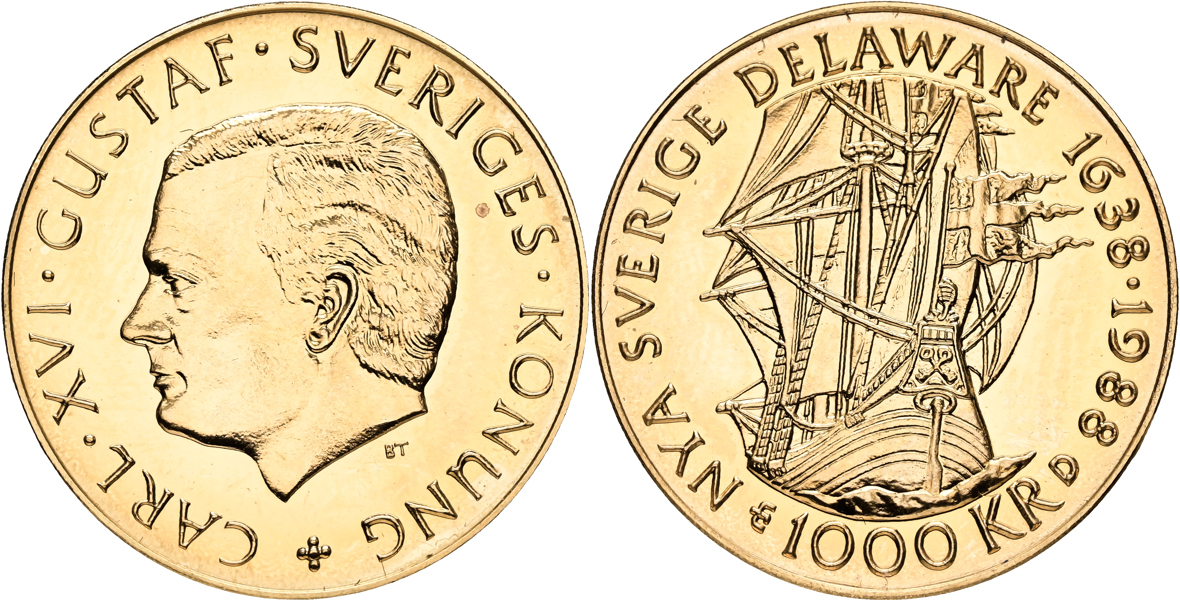 CARL XVI GUSTAF (1973 -). 1000 kronor 1988