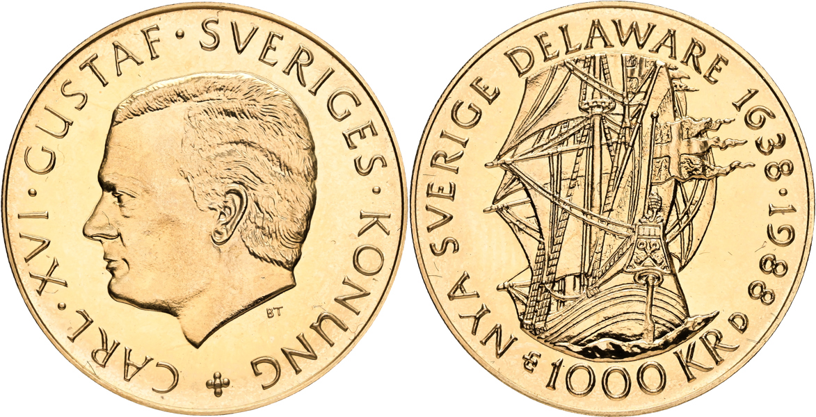 CARL XVI GUSTAF (1973 -). 1000 kronor 1988