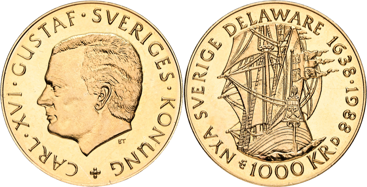 CARL XVI GUSTAF (1973 -). 1000 kronor 1988