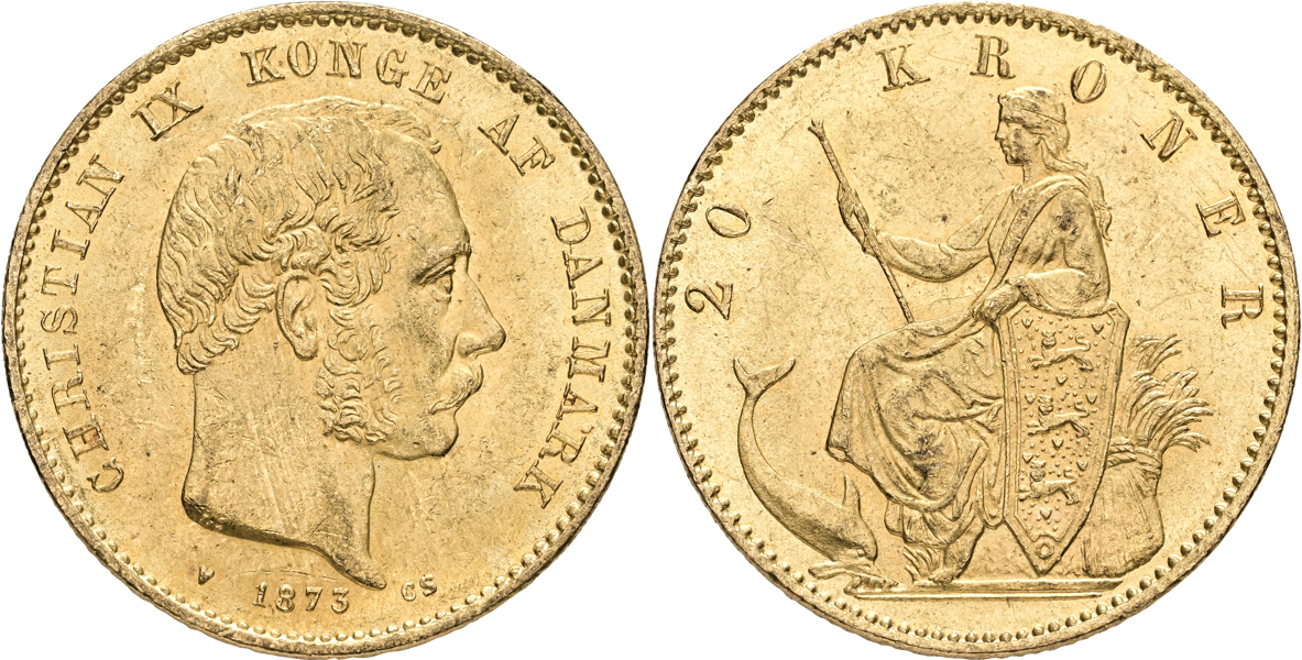 DANMARK / DENMARK. 20 kroner 1873