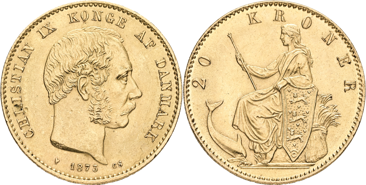 DANMARK / DENMARK. 20 kroner 1873