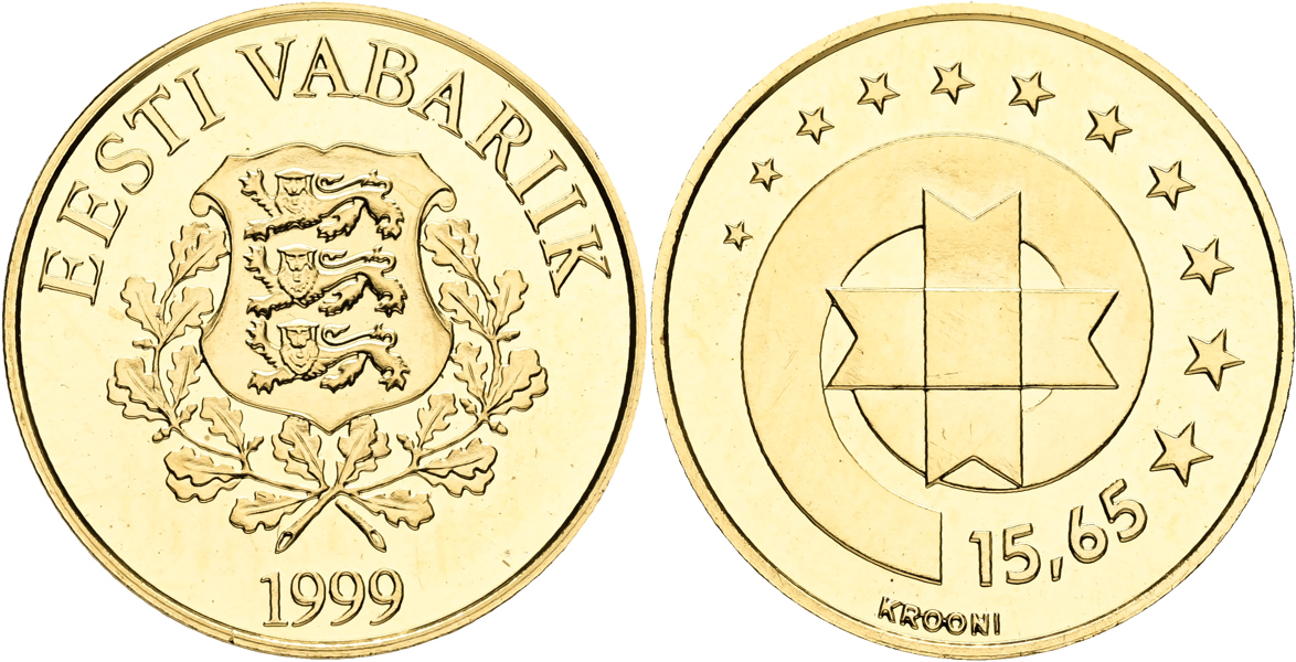 ESTLAND / ESTONIA. 15,65 krooni 1999