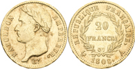 FRANKRIKE / FRANCE. 20 francs 1808