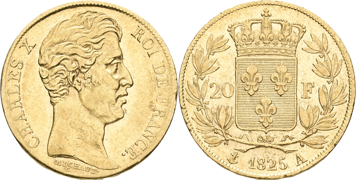 FRANKRIKE / FRANCE. 20 francs 1825