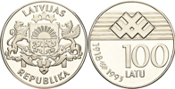 LETTLAND / LATVIA. 100 latu 1993