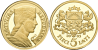 LETTLAND / LATVIA. 5 latu 2003
