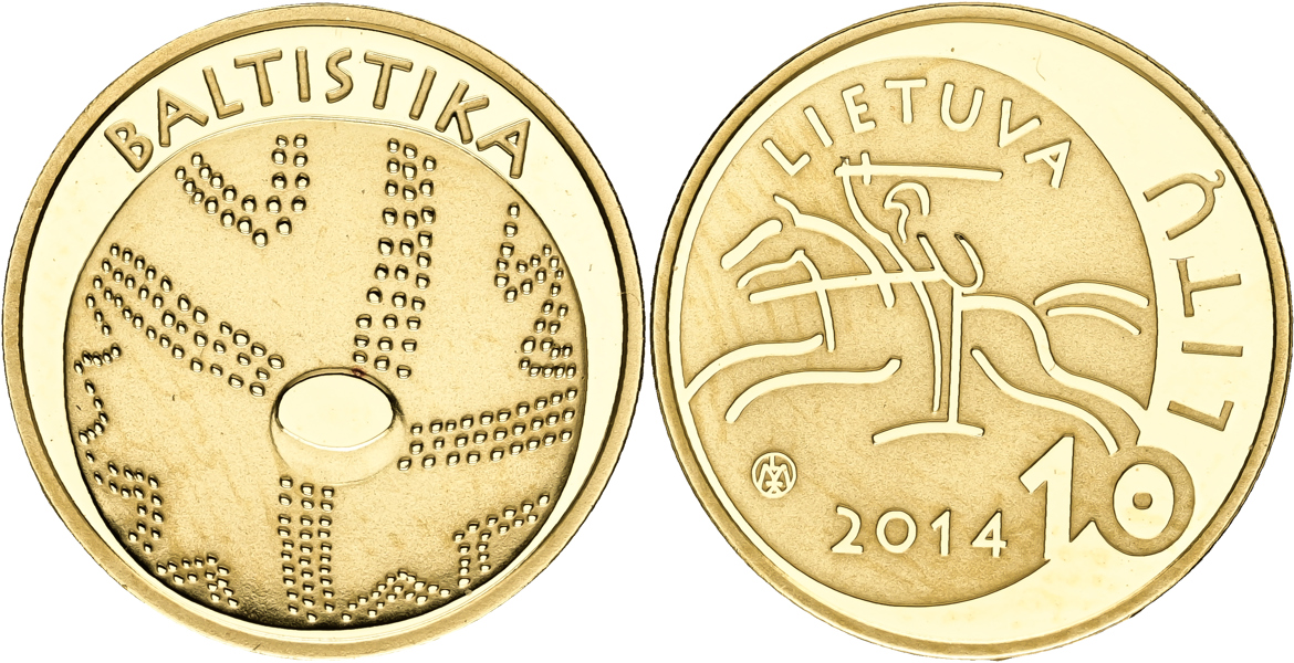 LITAUEN / LITHUANIA. 10 litu 2014