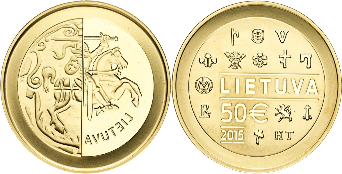 LITAUEN / LITHUANIA. 50 euro 2015