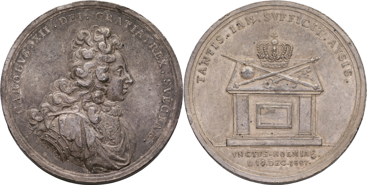 KARL XII (1697-1718). Kungens kröning