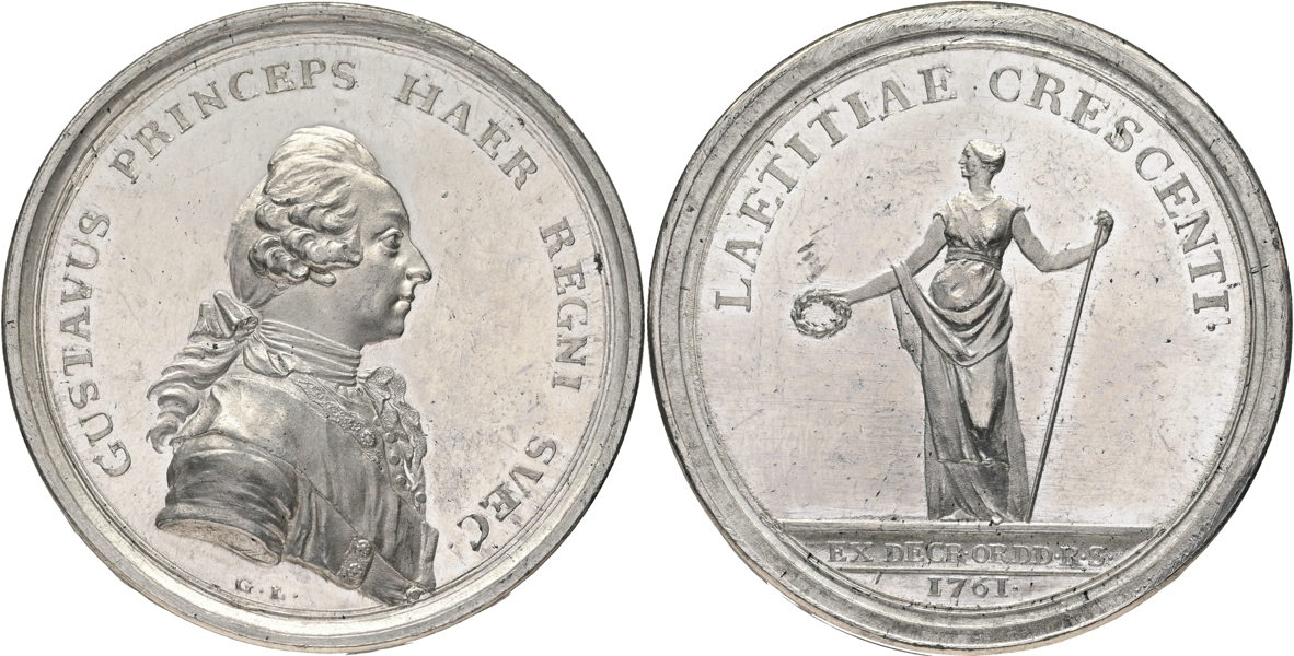 GUSTAV III (1771-1792). Kronprins Gustav 16 år