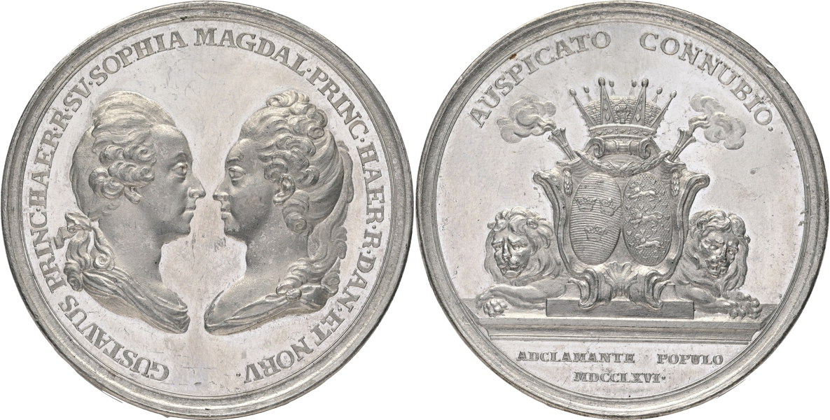 GUSTAV III (1771-1792). Förmälningen med Sophia Magdalena