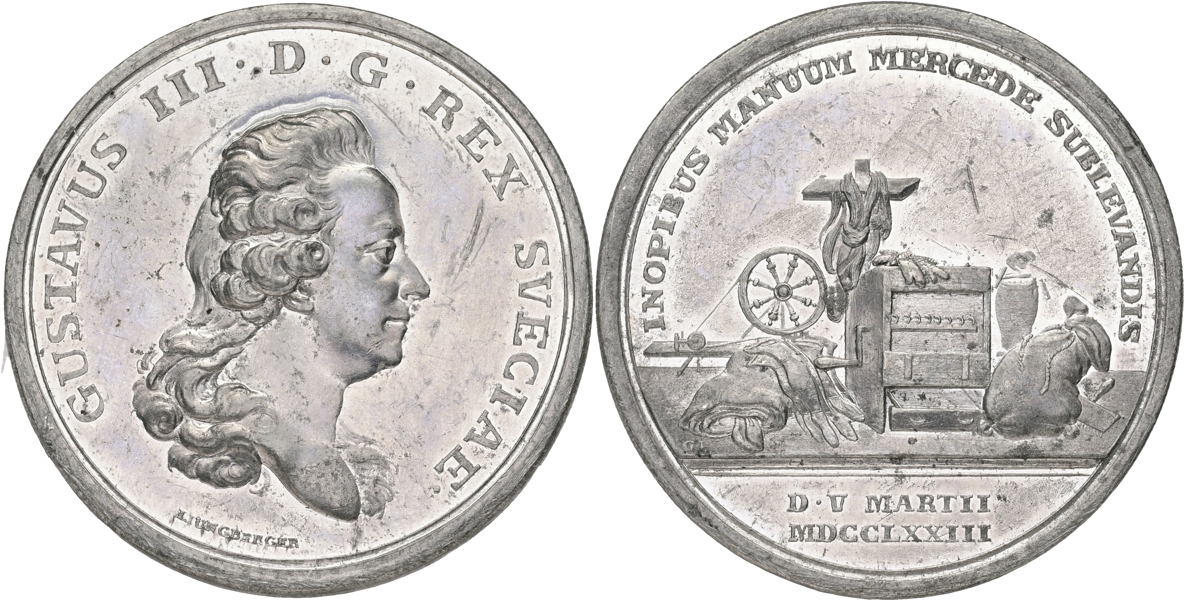 GUSTAV III (1771-1792). Frivilligt arbetshus inrättas