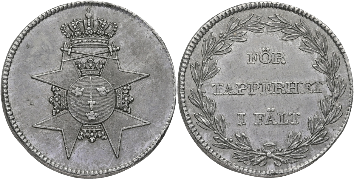 KARL XIII (1809-1818). För tapperhet i fält