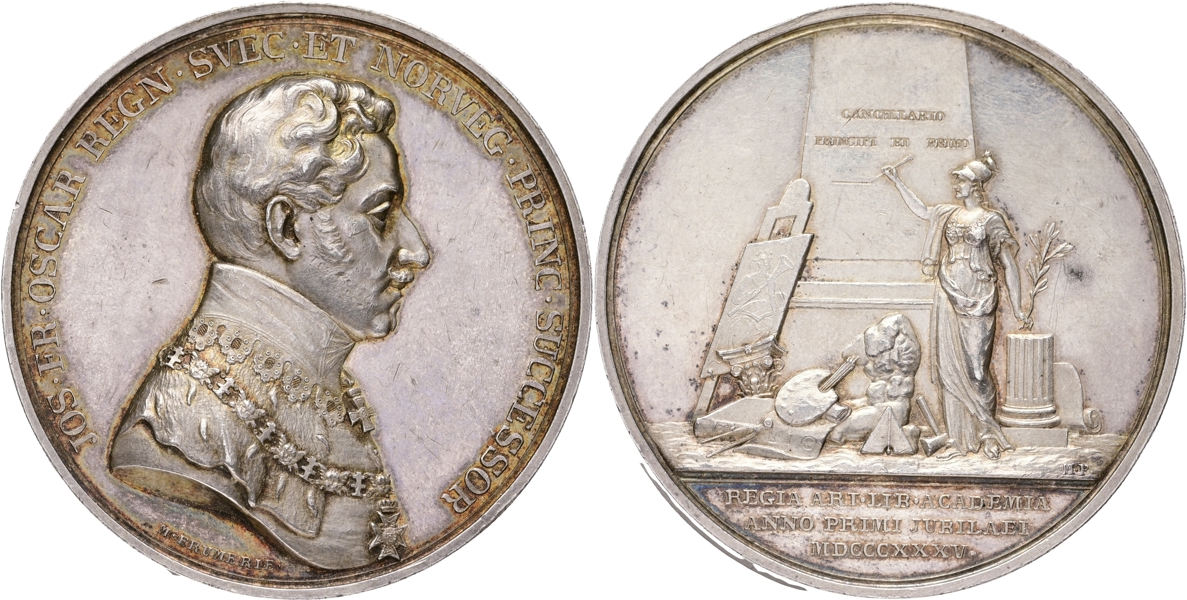 OSKAR I (1844-1859). Akademien för de fria konsterna