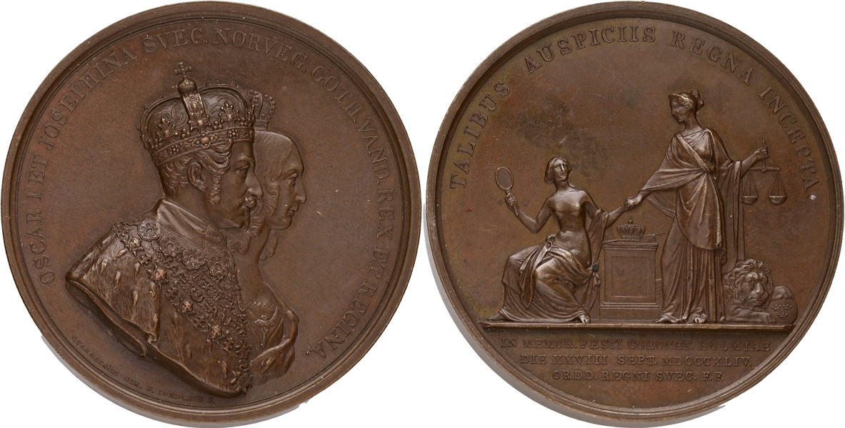 OSKAR I (1844-1859). Kungaparets kröning