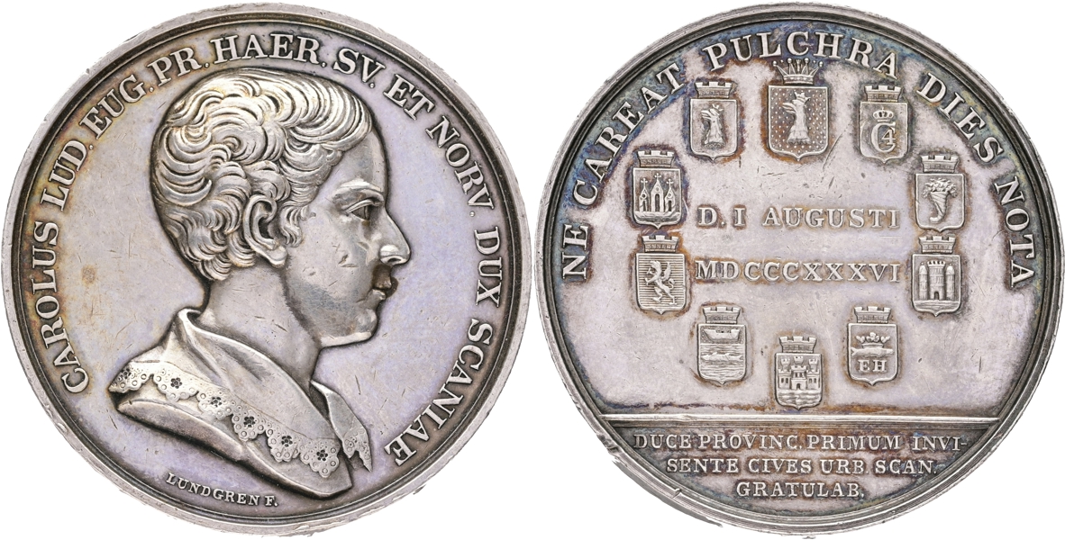 KARL XV (1859-1872). Karls första besök i Skåne