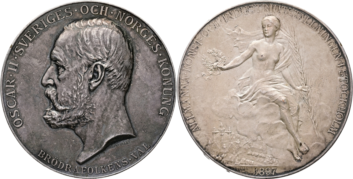 OSKAR II (1872-1907). Industriutställningen i Stockholm