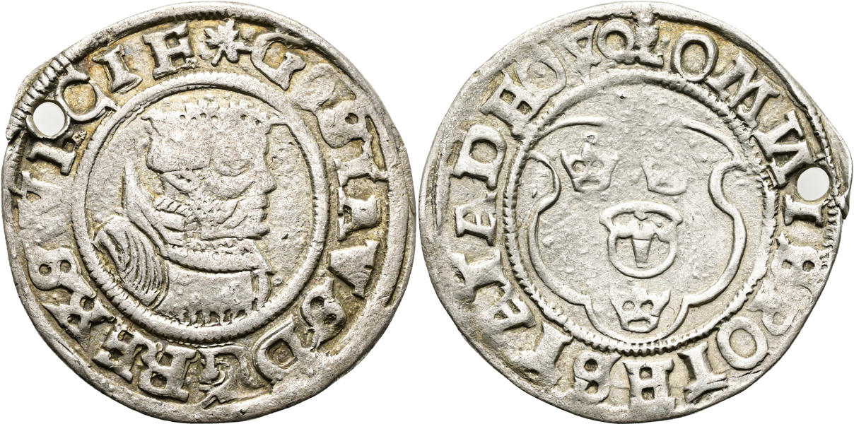 GUSTAV I (1521-1560). 2 öre 1540