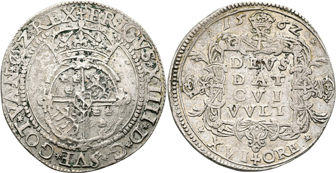 ERIK XIV (1560-1568). 16 öre 1562