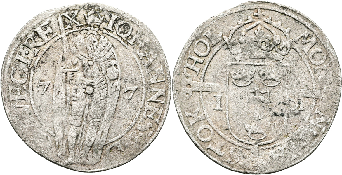 JOHAN III (1568-1592). Öre 1577