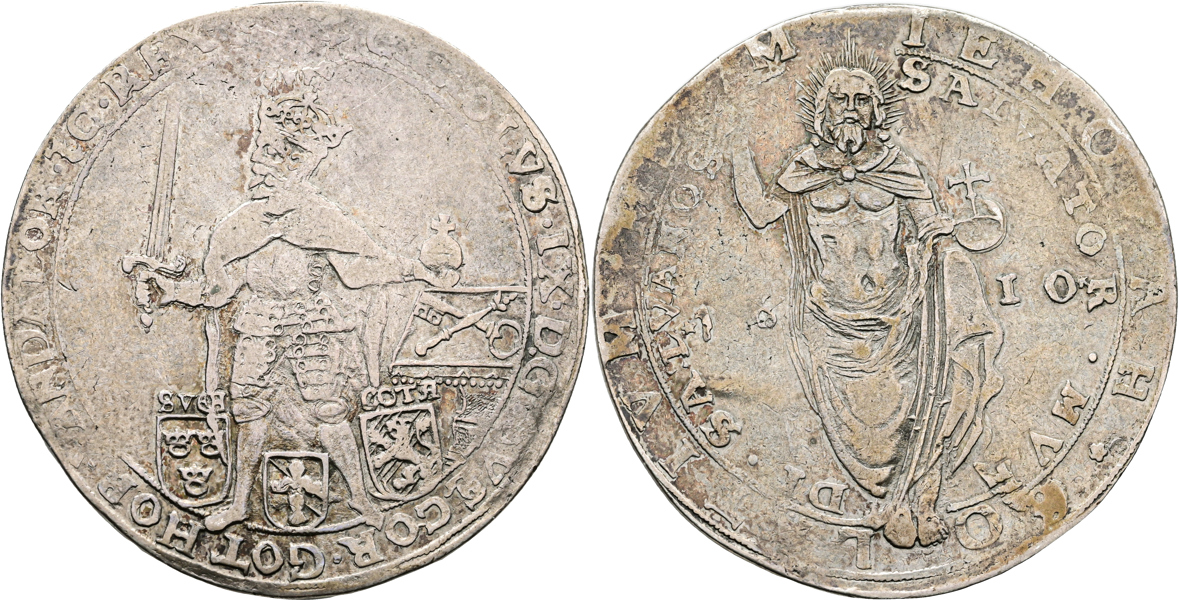 KARL IX (1604-1611). Riksdaler 1610