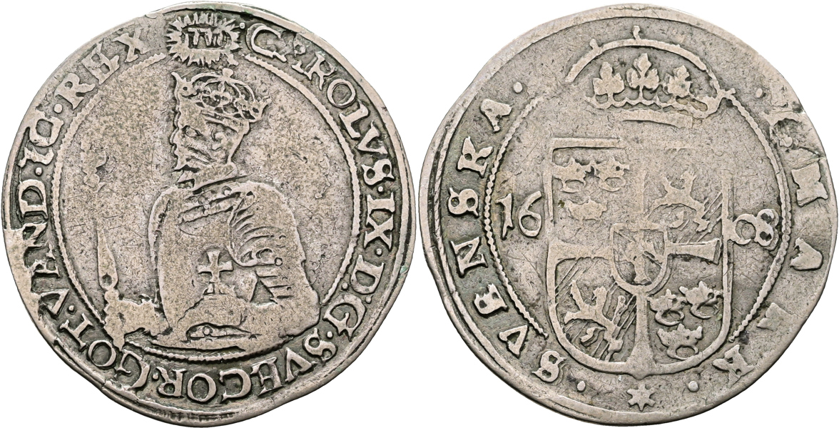 KARL IX (1604-1611). Mark 1608