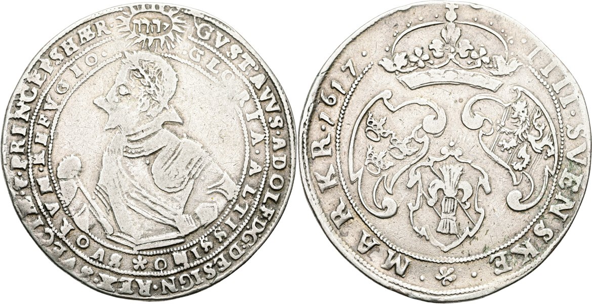 GUSTAV II ADOLF (1611-1632). 4 mark 1617