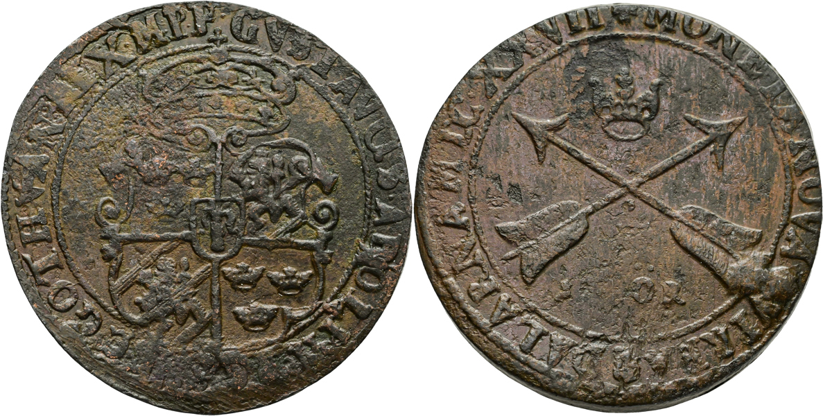 GUSTAV II ADOLF (1611-1632). Öre 1627